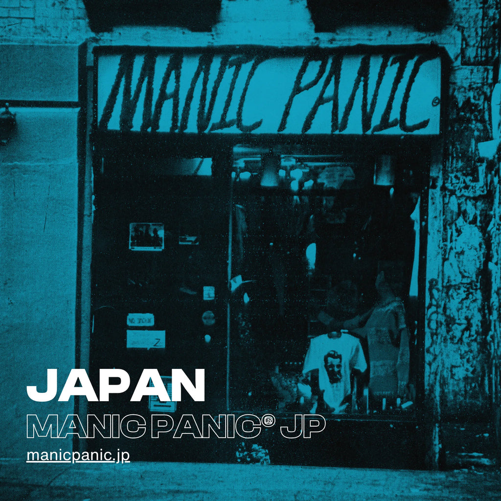 Manic Panic store entrance with 'Japan' and brand name text overlay
